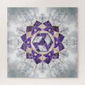 Antahkarana in Lotus Mandala- Amethyst und Pearl Puzzle (Horizontal)