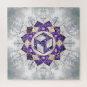 Antahkarana in Lotus Mandala- Amethyst und Pearl Puzzle (Vertikal)
