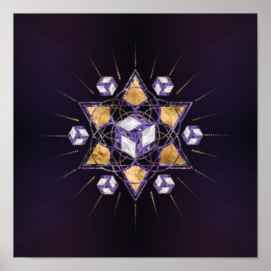 Antahkarana in Sacred Geometry Ornament Poster (Vorne)