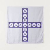 Antahkarana Kreuz - männliches Antahkarana Wandteppich (Vorderseite (Horizontal))