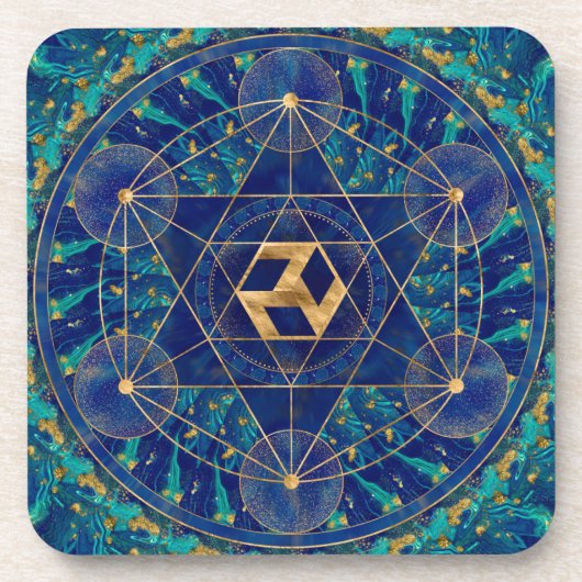 Antahkarana, Ornament der Heiligen Geometrie Getränkeuntersetzer (Vorderseite)