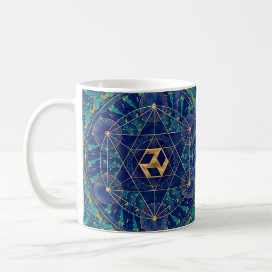 Antahkarana, Ornament der Heiligen Geometrie Kaffeetasse (Links)