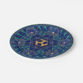 Antahkarana, Ornament der Heiligen Geometrie Pappteller (Schrägansicht)