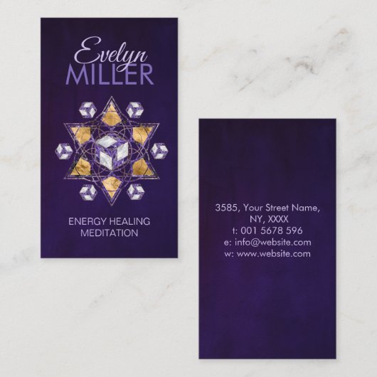 Antahkarana, Ornament der Heiligen Geometrie Visitenkarte (Vorne/Hinten)