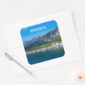 Antalya in der Türkei Quadratischer Aufkleber (Umschlag)