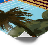 Antalya Retro-Landmark-Poster Poster (Ecke)