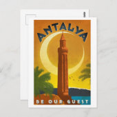 Antalya Sommer, Türkei, Mittelmeer, Vintag Postkarte (Vorne/Hinten)