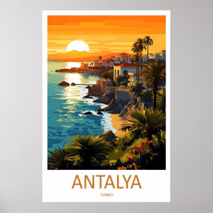 Antalya Travel Ski Park Nationaler Vintage Poster