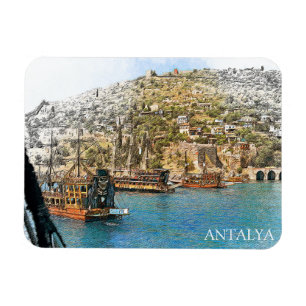 Antalya Türkei Küstensicht Magnet