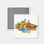 Antalya Türkei Magnet (Vorderseite/Rückseite)