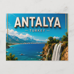 Antalya Türkei Mittelmeer Küste Historische Reise Postkarte