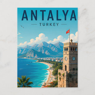 Antalya Türkei Mittelmeerküste Altstadt Postkarte