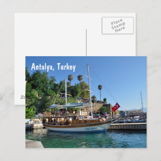 Antalya, Türkei Postkarte (Vorne/Hinten)