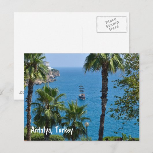 Antalya, Türkei Postkarte (Vorne/Hinten)