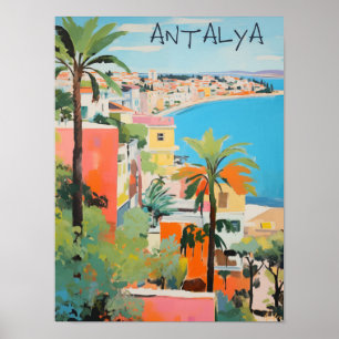 Antalya Türkei Reise Stadt Kunst Gemälde Ästhetik Poster