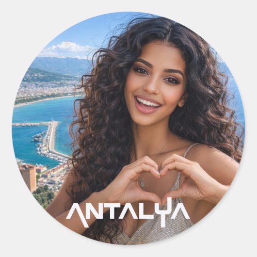 ANTALYA - TÜRKEI RUNDER AUFKLEBER (Vorderseite)