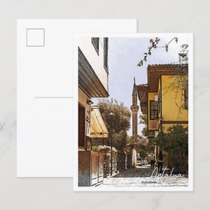 Antalya Türkei Schöne Farbenpfarrenstadt Postkarte