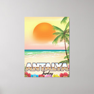 Antalya Türkei Strand Reiseplakat Leinwanddruck