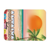 Antalya Türkei Strand Reiseplakat Magnet (Horizontal)