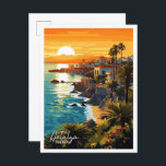 Antalya Türkei Vintage Reise Illustration Postkarte<br><div class="desc">Antalya Turkey Vintage</div>