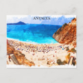 Antalya Turkey Beach Vacation Postkarte (Vorderseite)