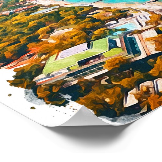 Antalya Turkey Illustration Poster (Ecke)