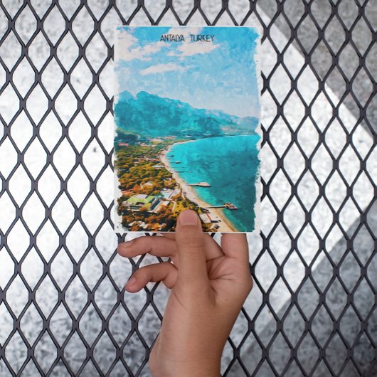 Antalya Turkey Illustration Postkarte
