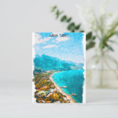 Antalya Turkey Illustration Postkarte (Stehend Vorderseite)