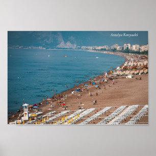 Antalya Turkey Konyaalti Sea Holiday Coast Gezi Poster