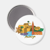 Antalya Turkey Magnet (Vorderseite/Rückseite)
