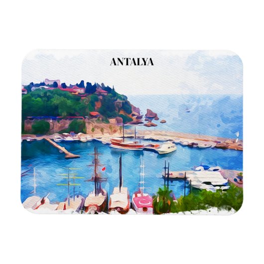 Antalya Turkey Panorama View Magnet (Horizontal)