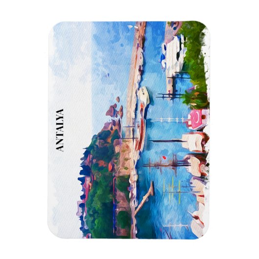 Antalya Turkey Panorama View Magnet (Vertikal)