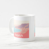 Antalya Turkey Pastel Travel Kaffeetasse (Vorderseite Links)