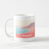 Antalya Turkey Pastel Travel Kaffeetasse (Links)