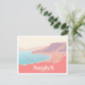 Antalya Turkey Pastel Travel Postkarte (Stehend Vorderseite)