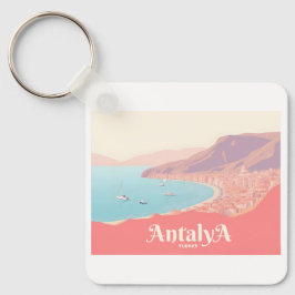 Antalya Turkey Pastel Travel Schlüsselanhänger