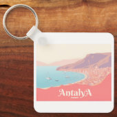 Antalya Turkey Pastel Travel Schlüsselanhänger (Vorderseite)