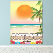 Antalya Turkey Strandposter Leinwanddruck (Insitu (Holzboden))