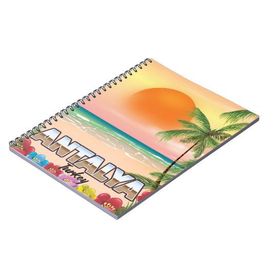 Antalya Turkey Strandposter Notizblock (Linke Seite)