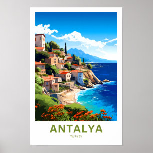 Antalya Turkey Travel Print Poster