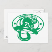 Antananarivo-Briefmarke Postkarte (Vorne/Hinten)