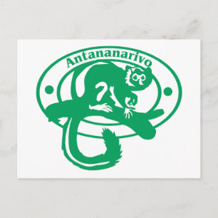 Antananarivo-Briefmarke Postkarte