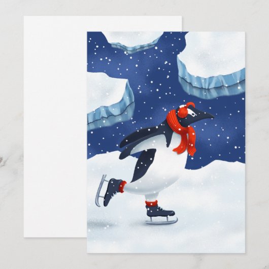 Antarctic Glide Feiertagskarte (Vorne/Hinten)