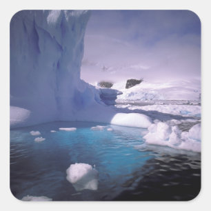 Antarctica. Antarctic icescapes 2 Quadratischer Aufkleber
