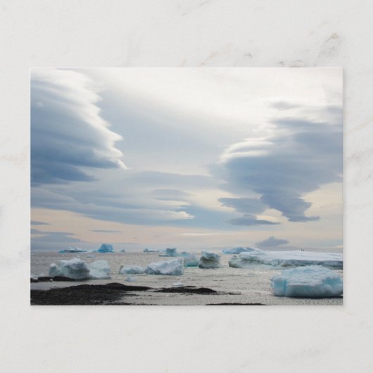 Antarctica. Brown Bluff. Lenticularwolken Postkarte (Vorderseite)