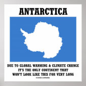 Antarctica Global Warming Climate Change Poster (Vorne)