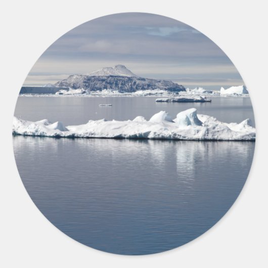 Antarctica landscape runder aufkleber (Vorderseite)