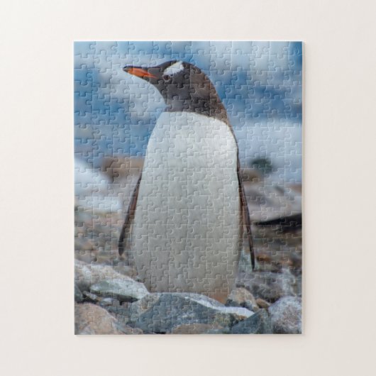 Antarctica. Neko Hafen. Gentoo Penguin Puzzle (Vertikal)