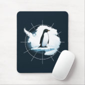 Antarctica Penguin Emblem – Polar Explorer Design Mousepad (Mit Mouse)