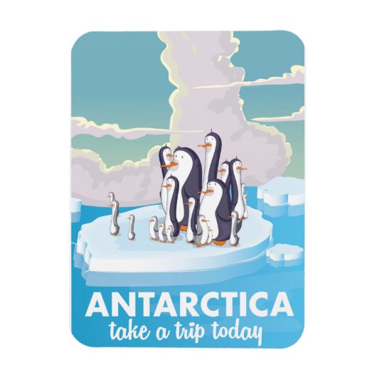 Antarctica Vintage Reiseplakat Magnet (Vertikal)